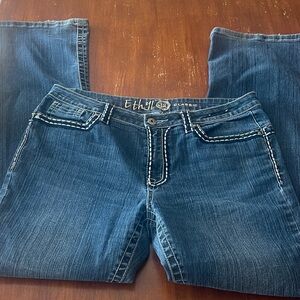 Ethyl Women's Classic Boot Cut Jeans - Dark Blue